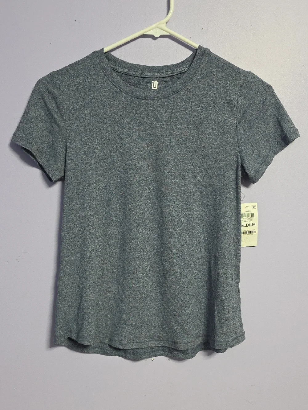 Ideology Heathered Gray Short Sleeve Crew Tee Youth Size M